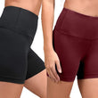 Multi Women High Waist Gym Shorts Set 2