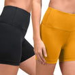 Multi Pack 2 High Waist  Women Gym Shorts