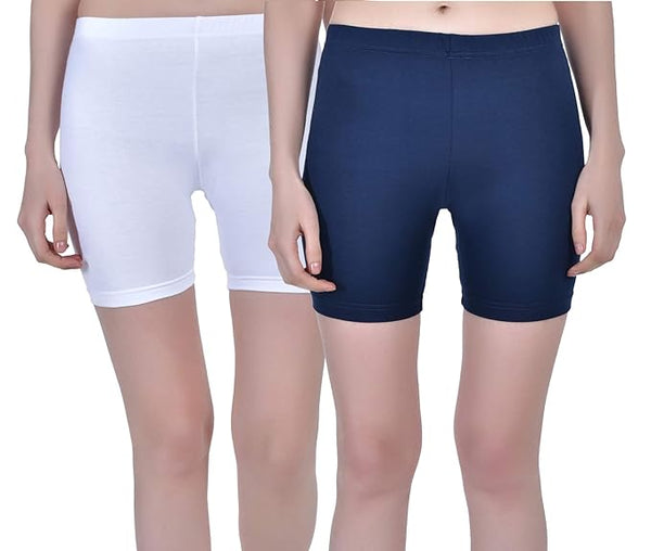 Multi Pk 2 Women Stretchable Gym Yoga Shorts