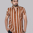 Trendy Cotton Multi Stripes Men Shirts