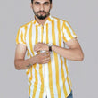 Classy Yellow Stripes Men Shirts