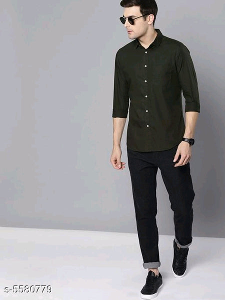 Elite Black Partywear Mens Shirts