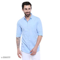 Elite Sky Blue Partywear Mens Shirts