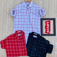 Blue Check Mens Shirts