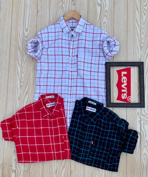 Blue Check Mens Shirts