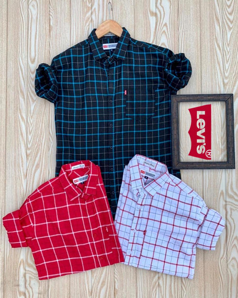 Black Check Mens Shirts