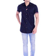 Comfy Cotton Blend Navy Men Regular Shirts