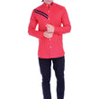 Comfy Red Cotton Blend Men Regular Shirts