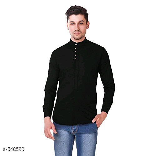 Black Dapper Cotton Casual Shirts