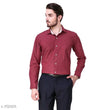 Fashionable Maroon  Cotton Fancy Shirts