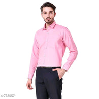 Fashionable Pink Cotton Fancy Shirts