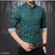 Classy Green Cotton Checkered Men Shirts