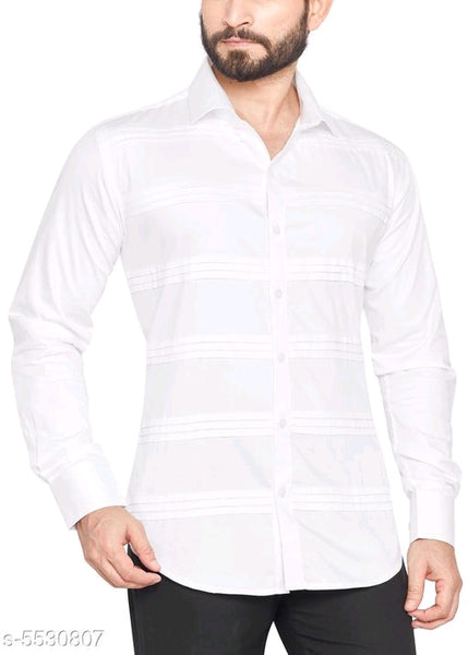 Cotton White Men Shirts