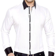 Elegant Cotton White Men Shirts