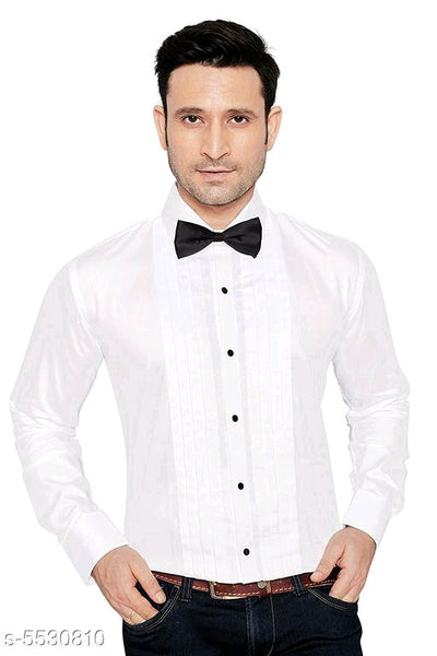 Stylish Men White  Cotton Shirts