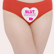 Heart-themed ‘Slut Mode On’ text Custom Panty