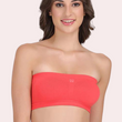 Sexy Coral Red Tube Bandeau Bra Top for Her