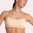 Sexy Tube Bandeau Bra with Transparent Straps in Nude