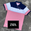 Pink Polo Neck Half Sleeve Tshirt