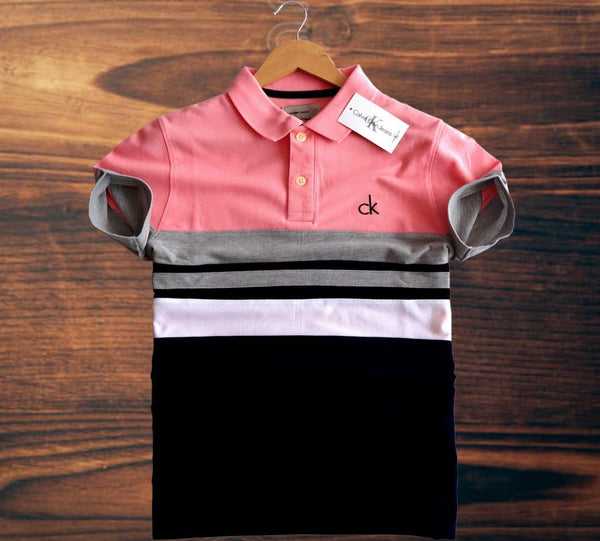 Multi  Men's Cut & Sew Polo T - Shirt