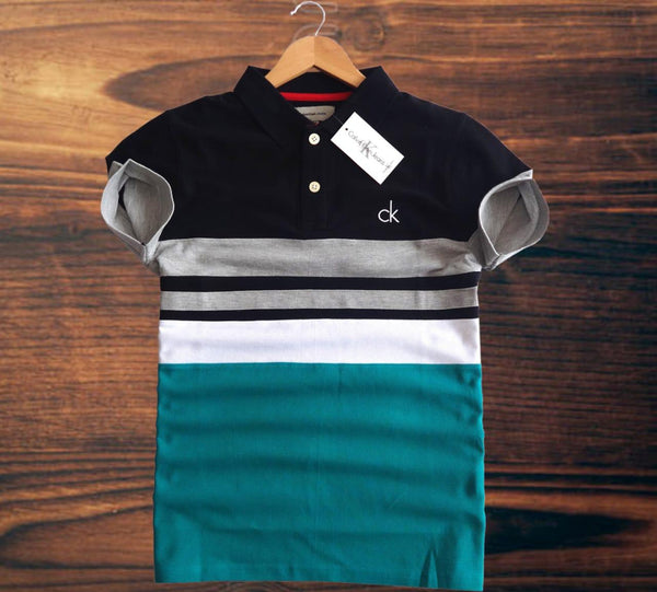 Men's Cut & Sew Polo Multi T-shirt