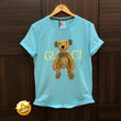 Blue Teddy Printed Round Neck TShirt