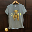 Grey Teddy Printed Round Neck TShirt