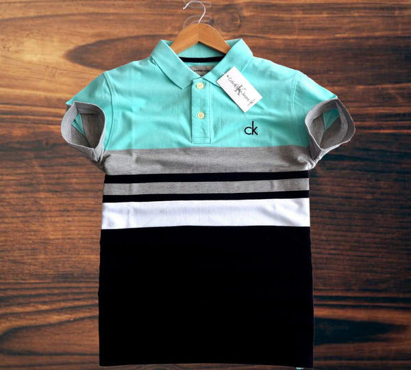 Classy Men's Cut & Sew Polo Multi T-shirt