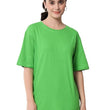 Green Women's Casual Oversized Round Neck Tshirt