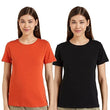 Pack of 2 Women's Cotton Stretch Regular Fit T-Shirt