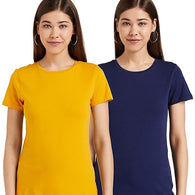 Set 2 Women's Cotton Regular Fit T-Shirt