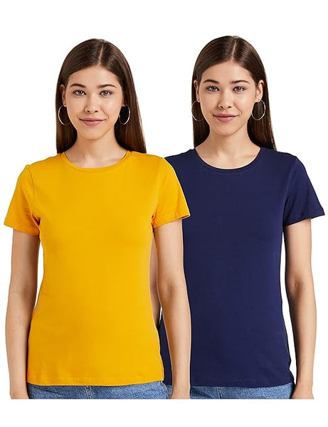 Set 2 Women's Cotton Regular Fit T-Shirt