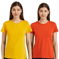 Classic Pack 2 Women's Cotton Regular Fit T-Shirt