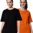 Classic Pk 2 Women Cotton Half Sleeve Oversized T-Shirts