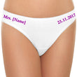 Mrs. New Name Hot Purple Print Cotton Bikini Panty