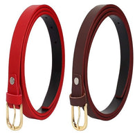 Pack 2 Women's Leather Belt