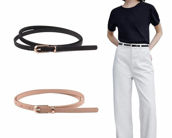 Classic Women Leather Skinny Belt