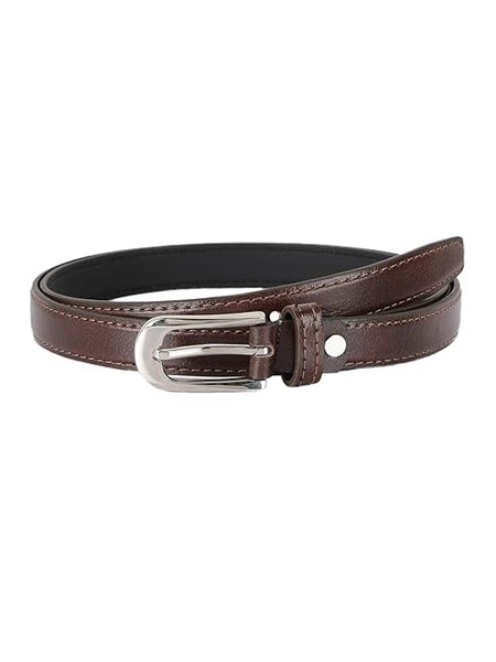 Brown Women Leather Formal Belt