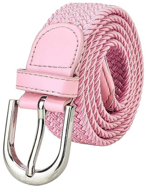 Pink Stretchable Woven Fabric belt