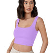 Women Square Neck Purple Tank Tops