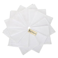 Classy White Cotton Women Handkerchief