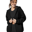 Wome Cotton Zipper Black Jacket