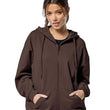 Wome Cotton Zipper Brown Jacket