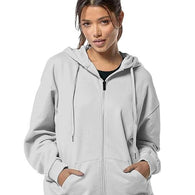 Wome Cotton Zipper Grey Jacket