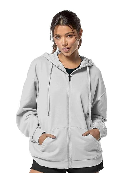 Wome Cotton Zipper Grey Jacket