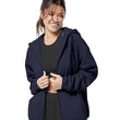 Wome Cotton Zipper Navy Blue Jacket