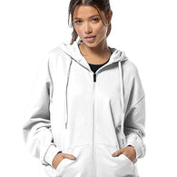 Wome Cotton Zipper White Jacket