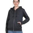 Wome Plain Zipper Black Jacket