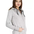 Wome Plain Zipper Grey Milange Jacket