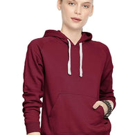 Women Winter Neck Maroon Hooded